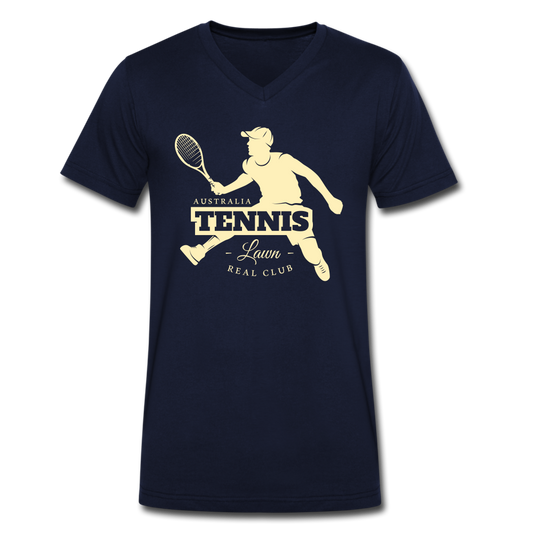Australia Tennis V-Neck T-Shirt - Navy