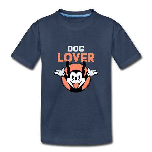 Dog Lover Kinder T-Shirt - Navy