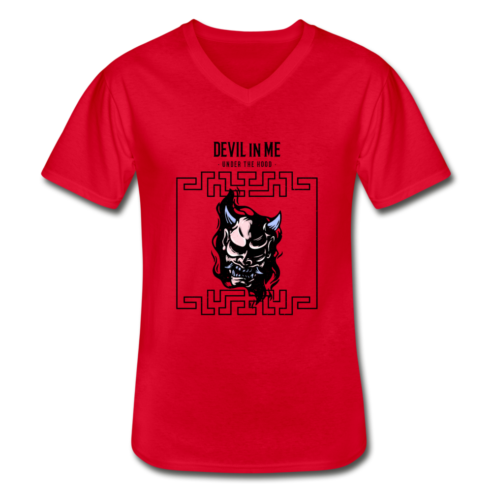 Devil in me V-Neck T-Shirt - Rot