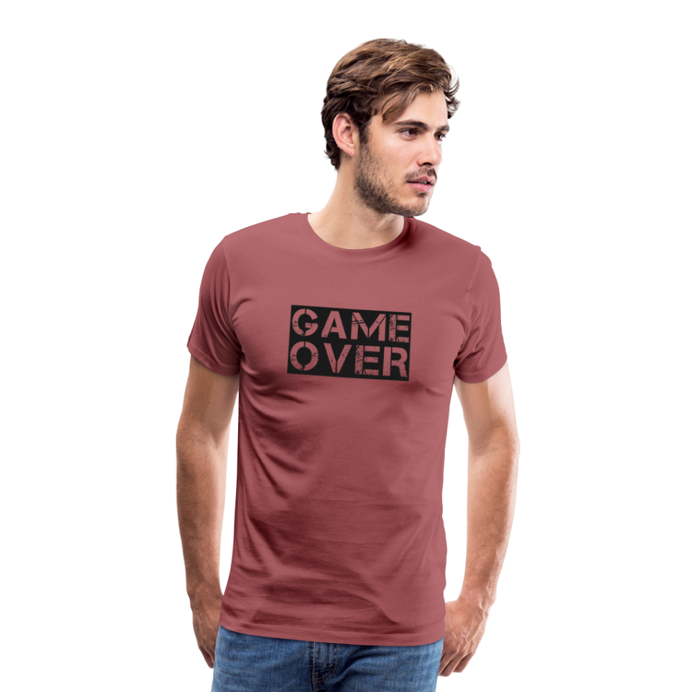 Game Over Men’s Premium T-Shirt - washed Burgundy