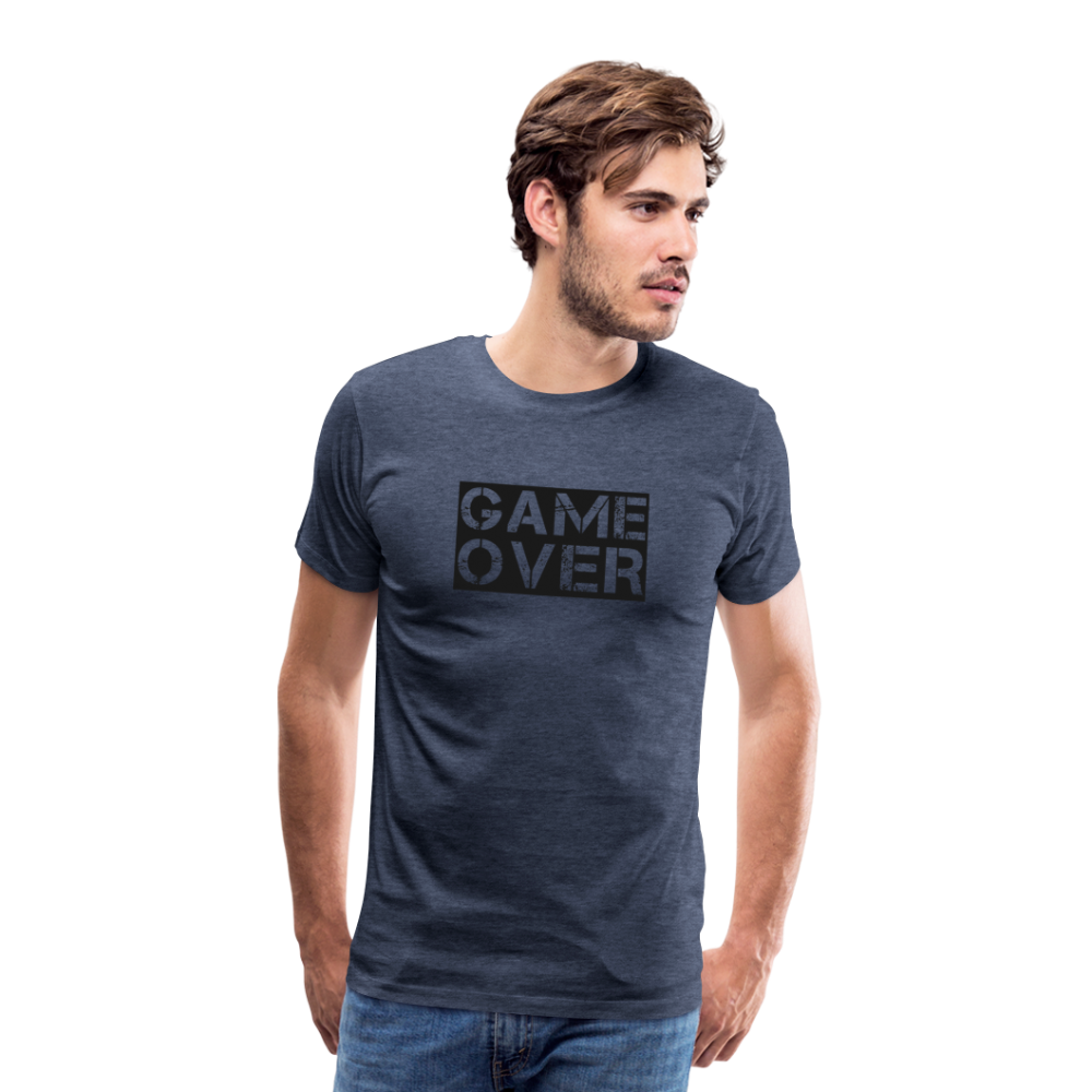 Game Over Men’s Premium T-Shirt - Blau meliert