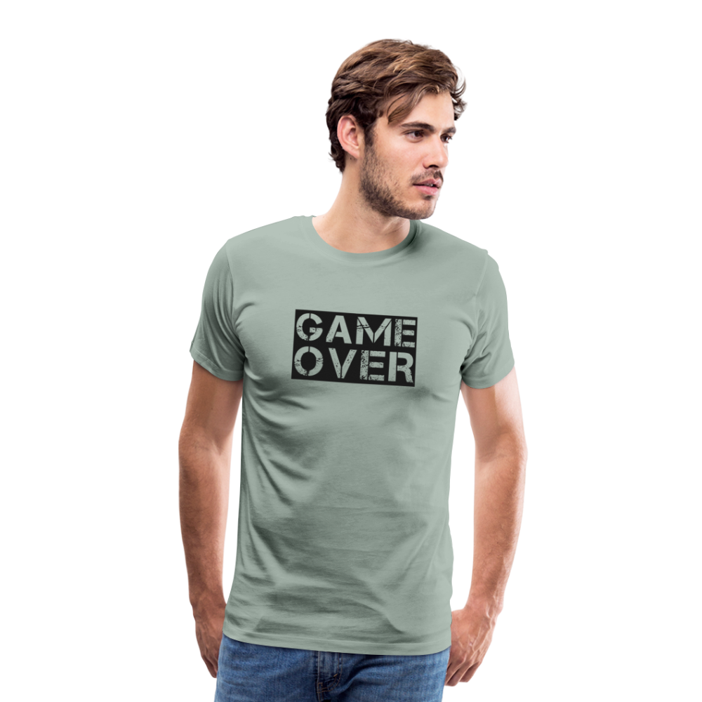 Game Over Men’s Premium T-Shirt - Graugrün