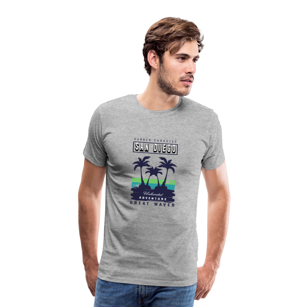 San Diego Men’s Premium T-Shirt - Grau meliert