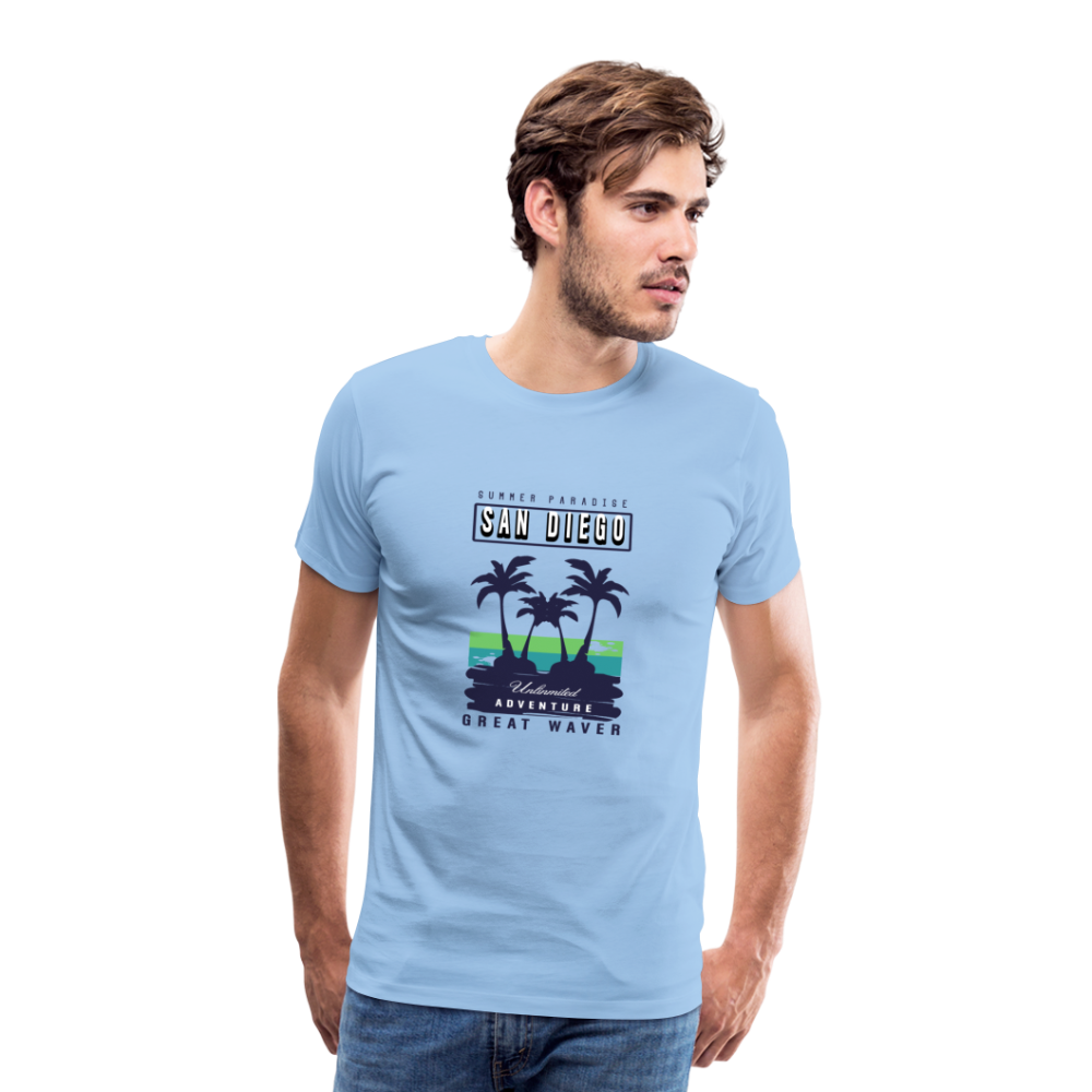 San Diego Men’s Premium T-Shirt - Sky