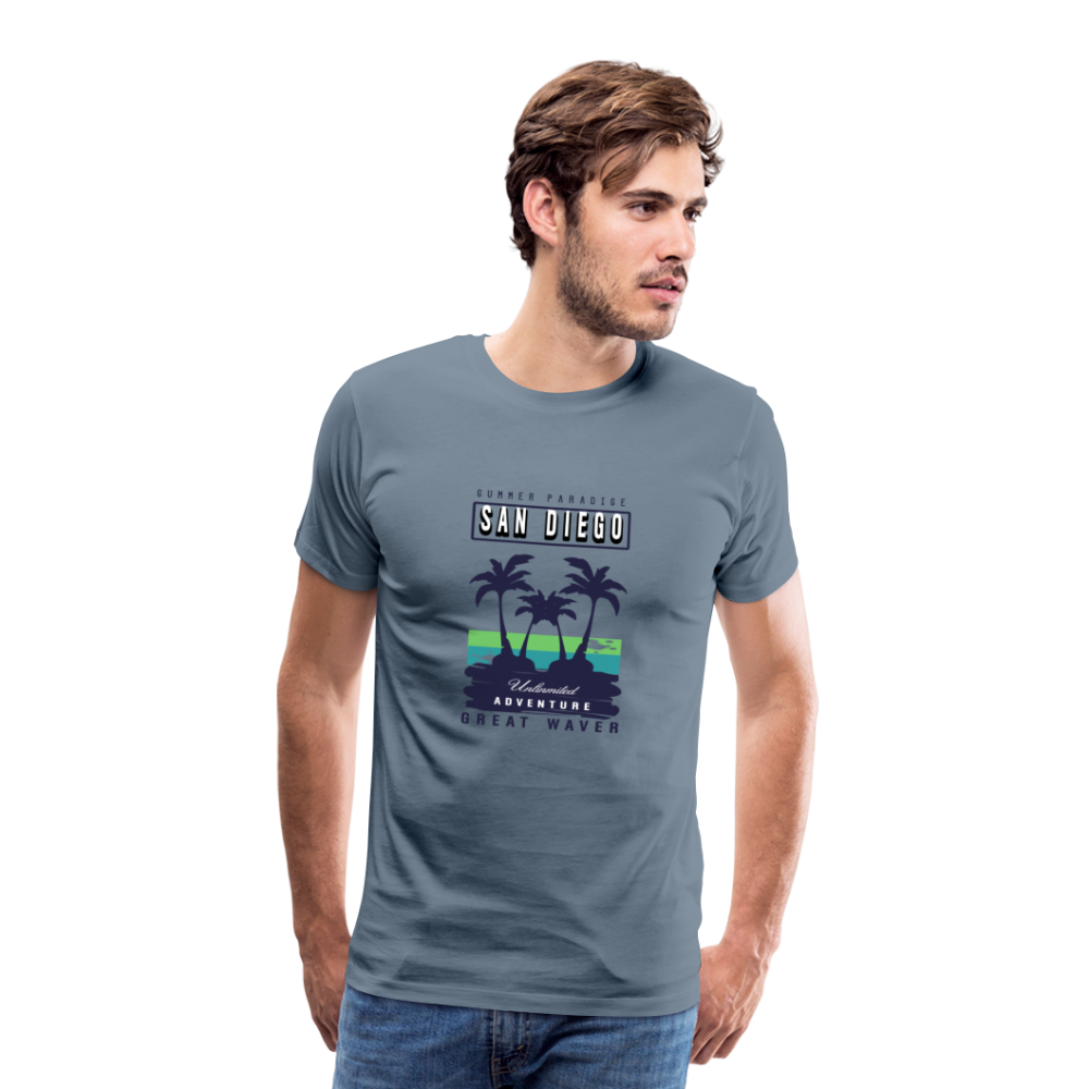 San Diego Men’s Premium T-Shirt - Blaugrau