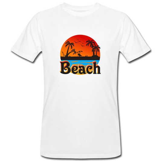 Beach Men's Organic T-Shirt - Weiß