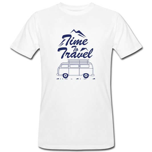 Time to Travel Men's Organic T-Shirt - Weiß