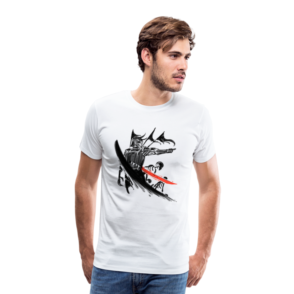 Japanische Samurai Men’s Premium T-Shirt - Weiß