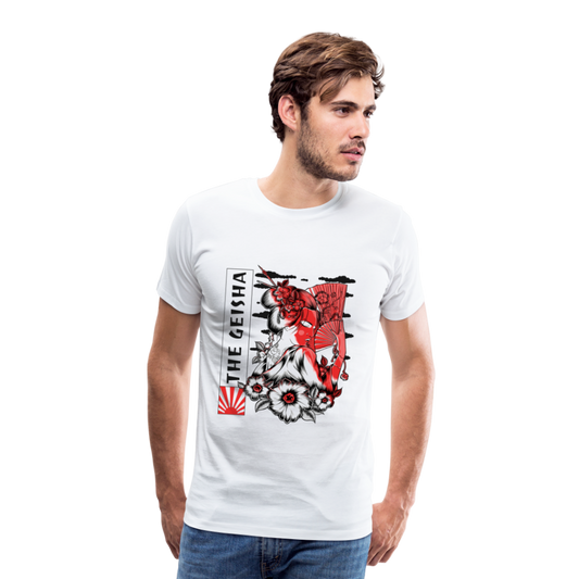 The Geisha Men’s Premium T-Shirt - Weiß