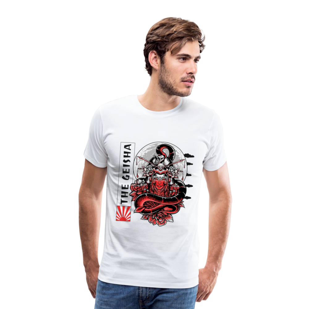 The Geisha Men’s Premium T-Shirt - Weiß
