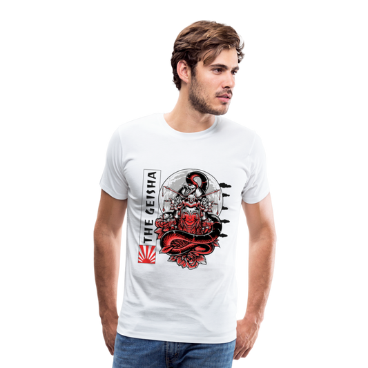 The Geisha Men’s Premium T-Shirt - Weiß