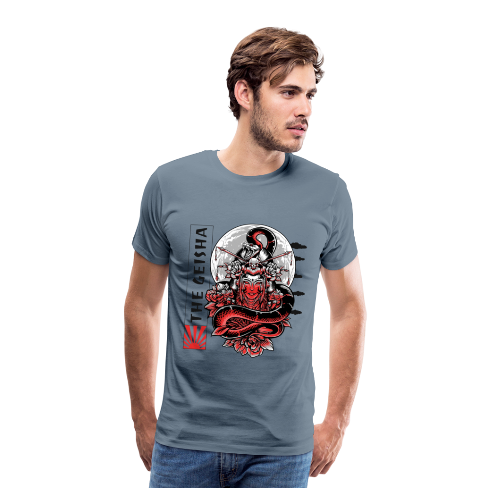 The Geisha Men’s Premium T-Shirt - Blaugrau