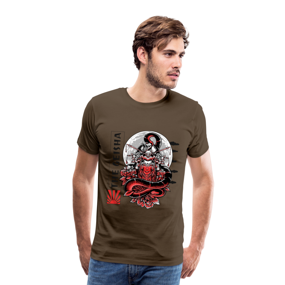 The Geisha Men’s Premium T-Shirt - Edelbraun