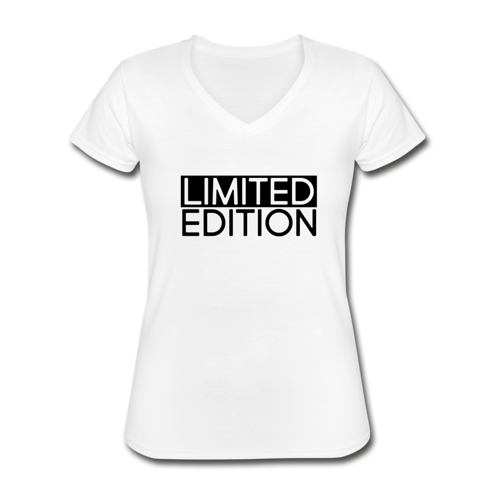 LIMITED EDITION Classic Women’s V-Neck T-Shirt - Weiß