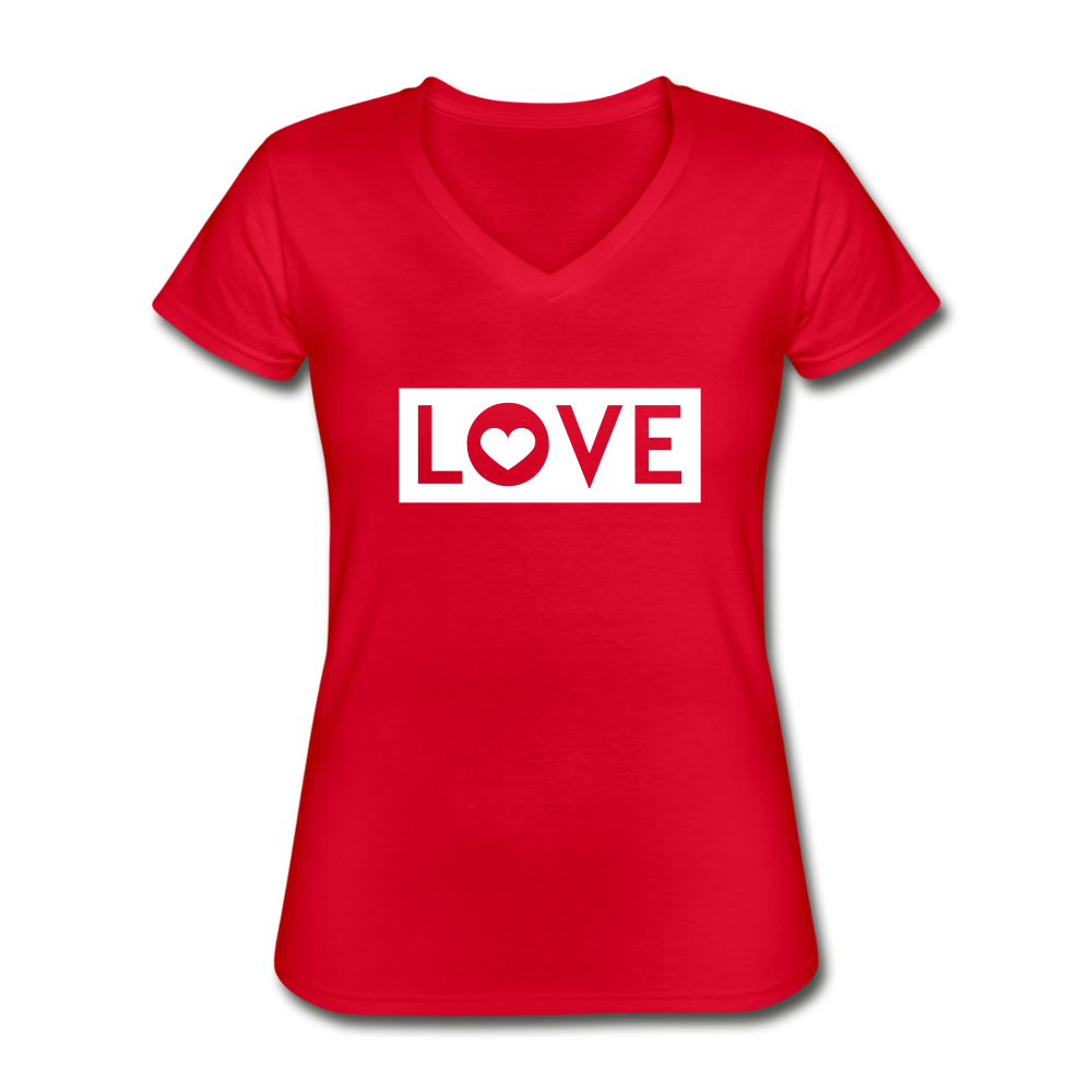 Classic Women’s V-Neck T-Shirt - Rot