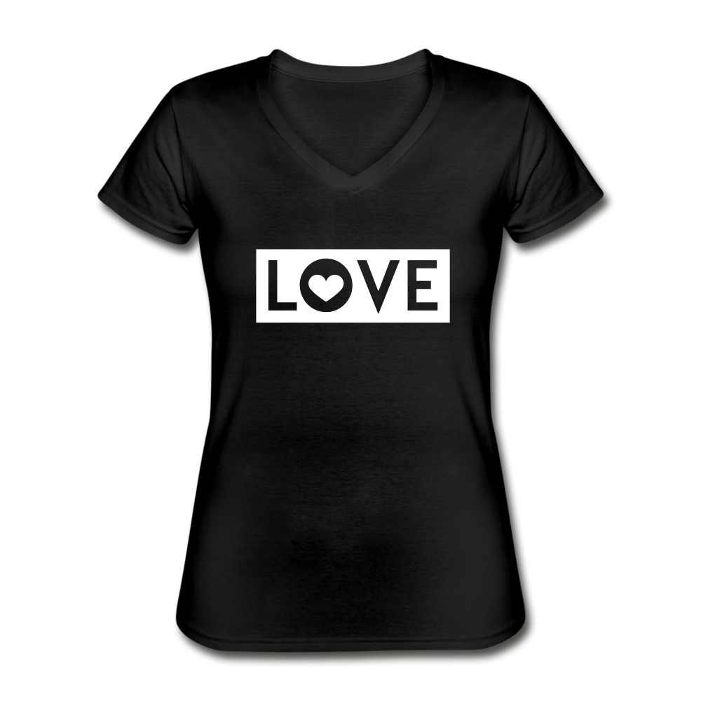 Classic Women’s V-Neck T-Shirt - Schwarz
