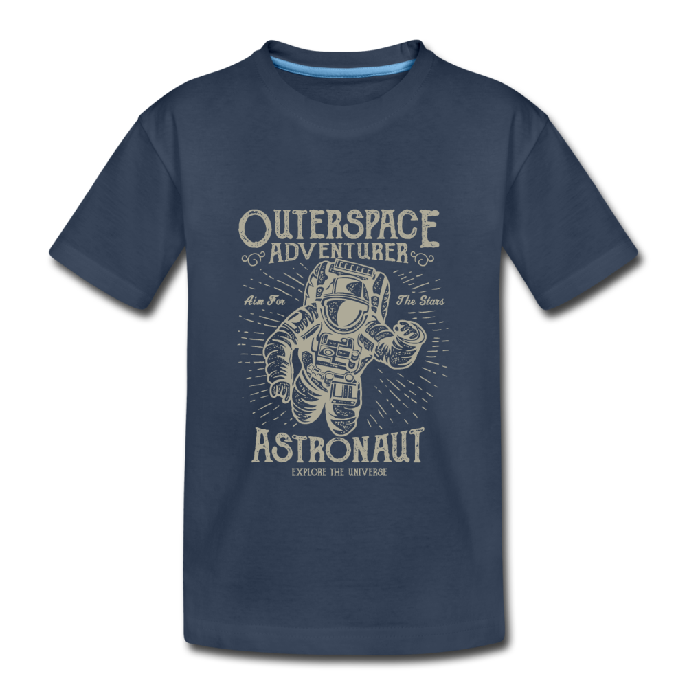 Outerspace Adventure Astronaut Toddler Premium Organic T-Shirt - Navy
