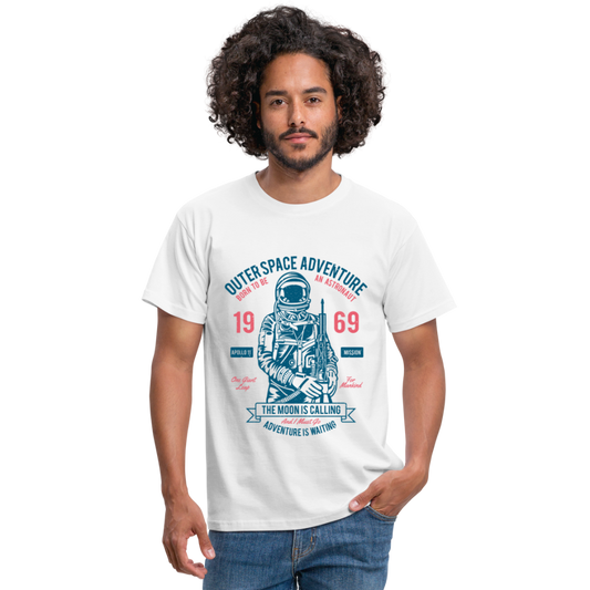 Outerspace Adventure Astronaut Men's T-Shirt - Weiß