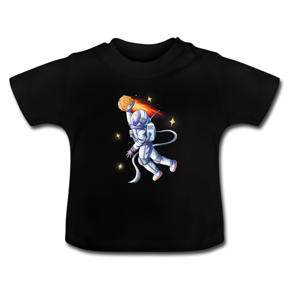 Space Sports Astronaut Baby T-Shirt - Schwarz