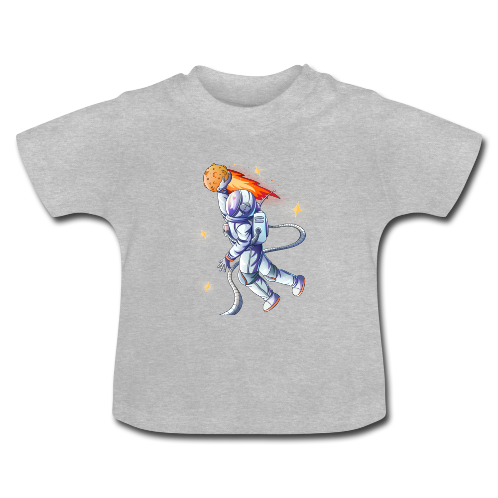 Space Sports Astronaut Baby T-Shirt - Grau meliert