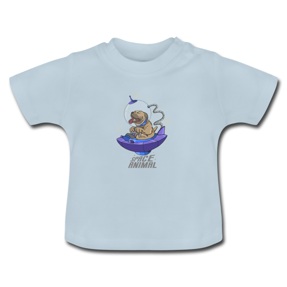 Space Dog Baby T-Shirt - Hellblau