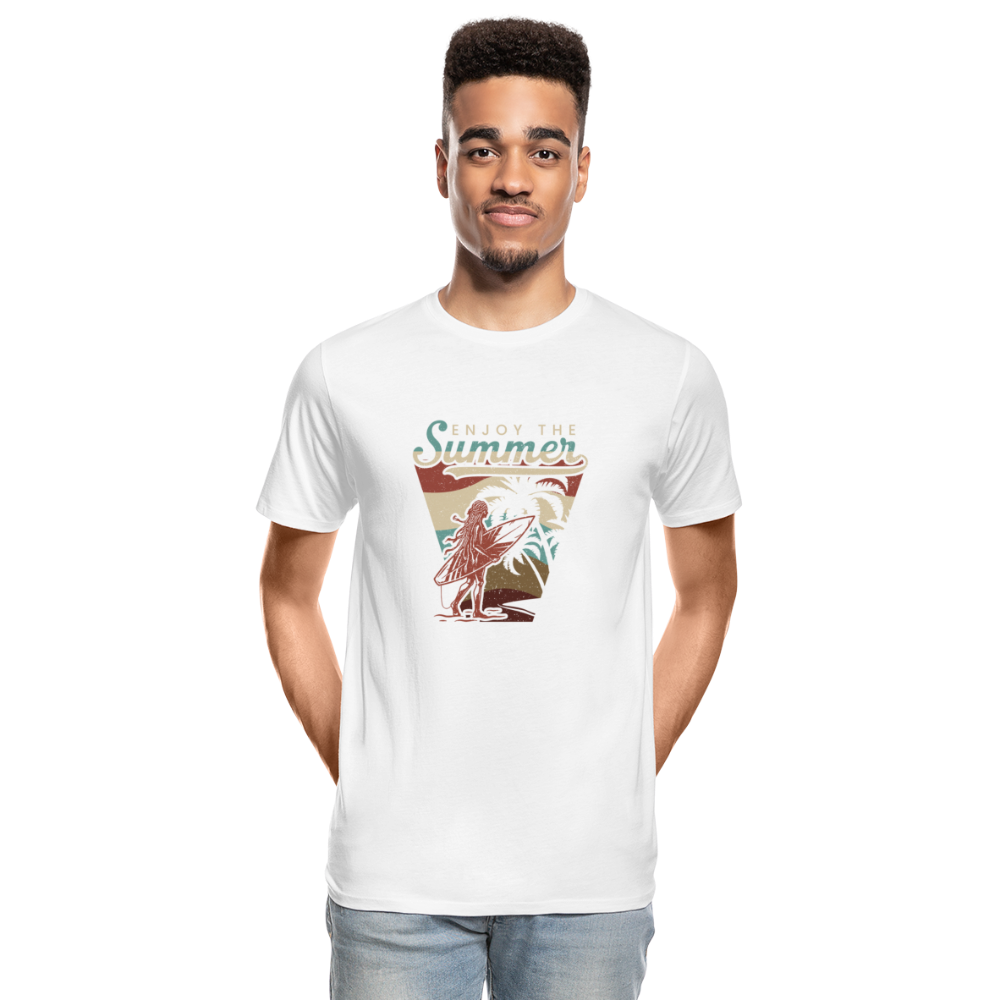 Enjoy the summer Men’s Premium Organic T-Shirt - Weiß