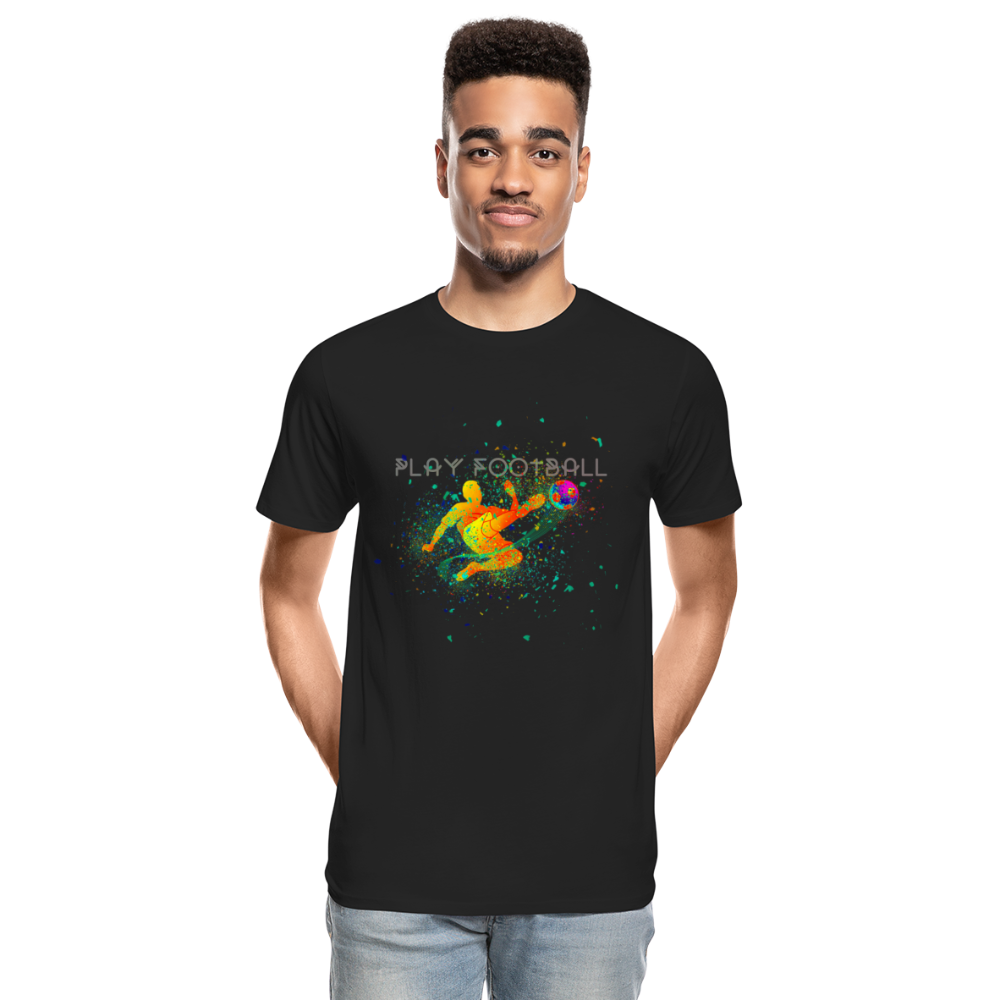 Play Football Men’s Premium Organic T-Shirt - Schwarz