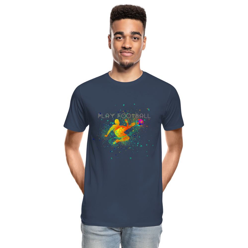 Play Football Men’s Premium Organic T-Shirt - Navy