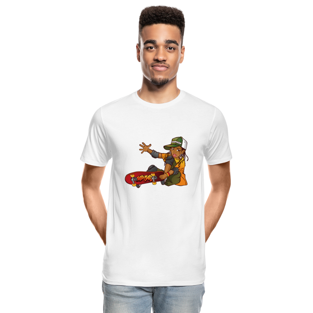 Hip Hop Skater Men’s Premium Organic T-Shirt - Weiß