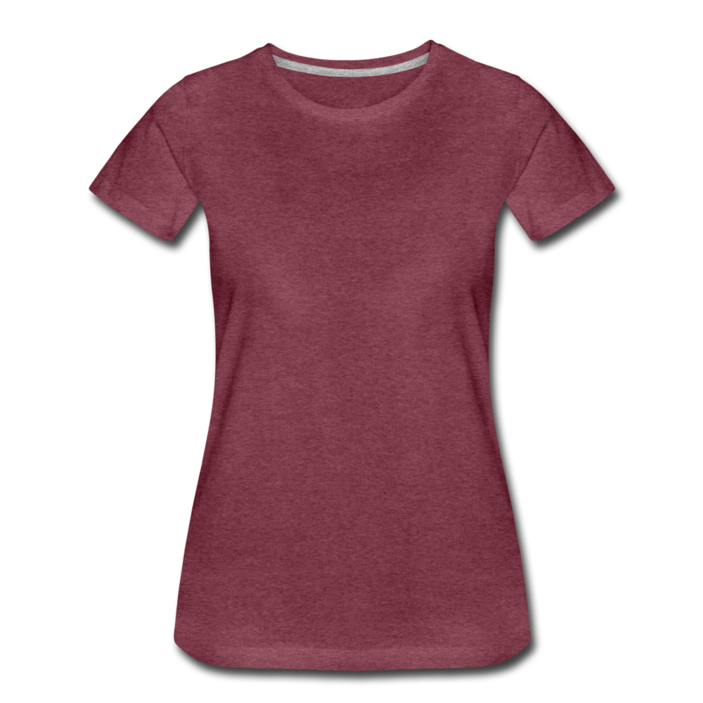 Women’s Premium T-Shirt - Bordeauxrot meliert