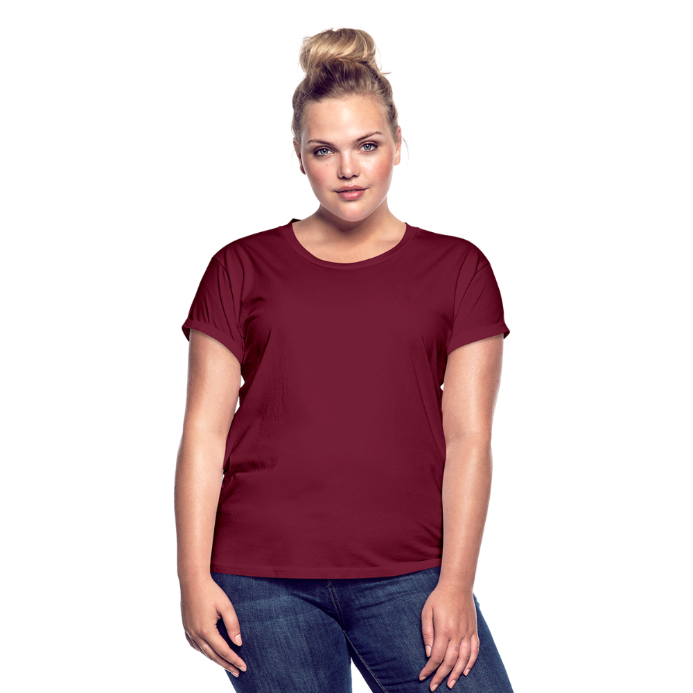 Damen Oversize T-Shirt - Bordeaux