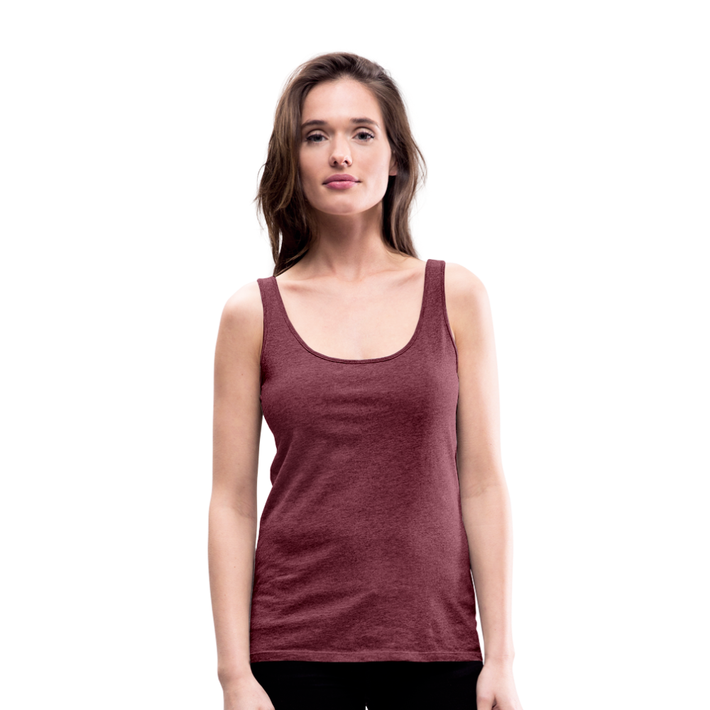 Damen Premium Tank Top - Bordeauxrot meliert