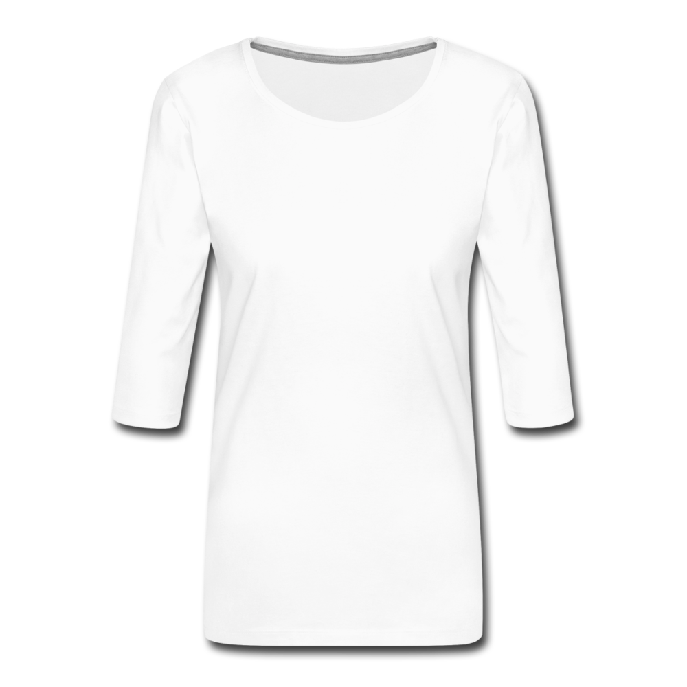 Damen Premium 3/4-Sleeve T-Shirt - Weiß