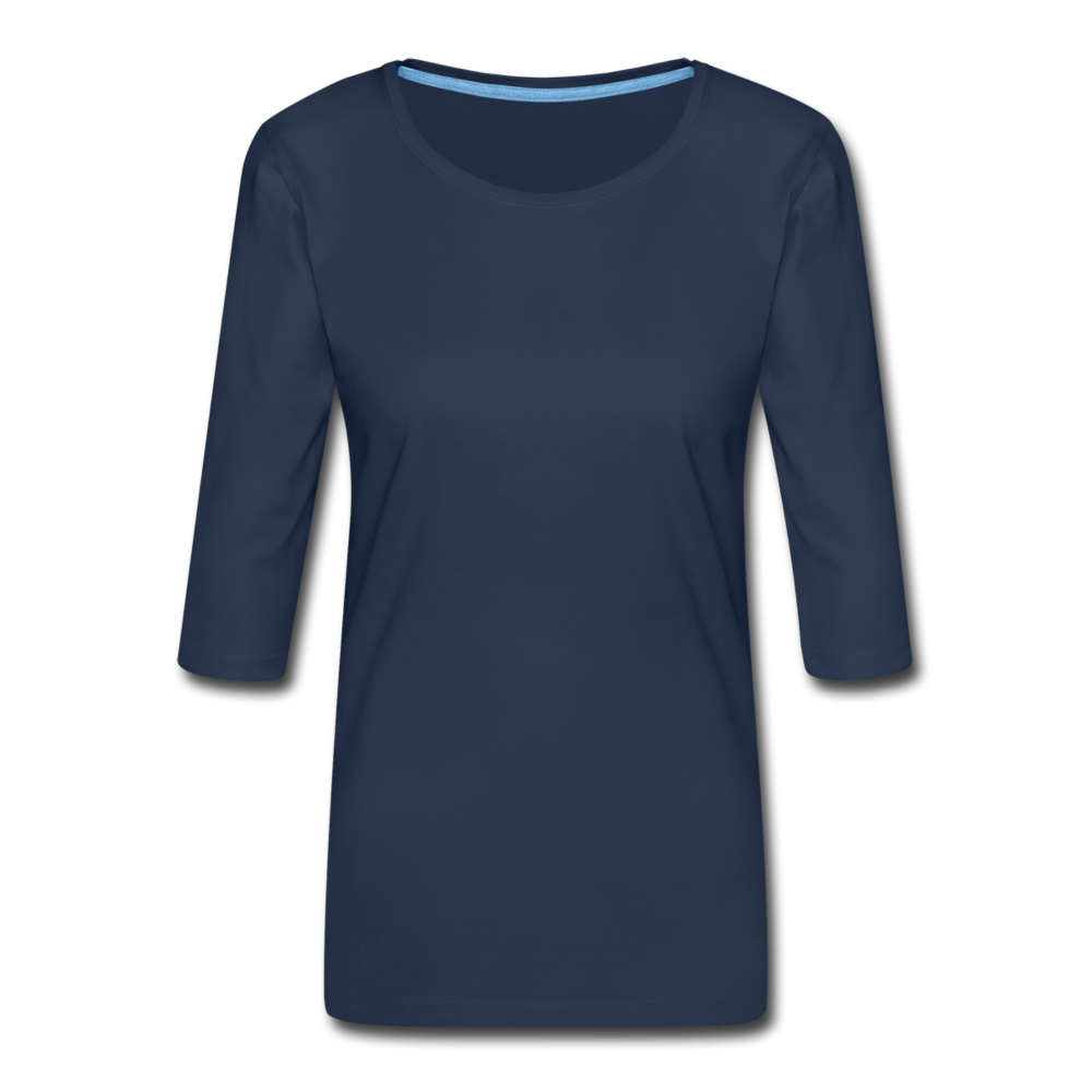 Damen Premium 3/4-Sleeve T-Shirt - Navy